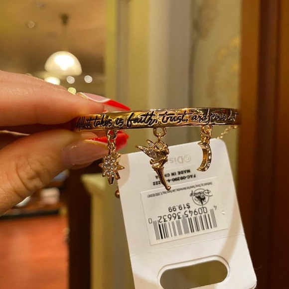 Disney Tinker Bell Charm Bracelet – Faith, Trust, and Pixie Dust - Picture 3 of 12